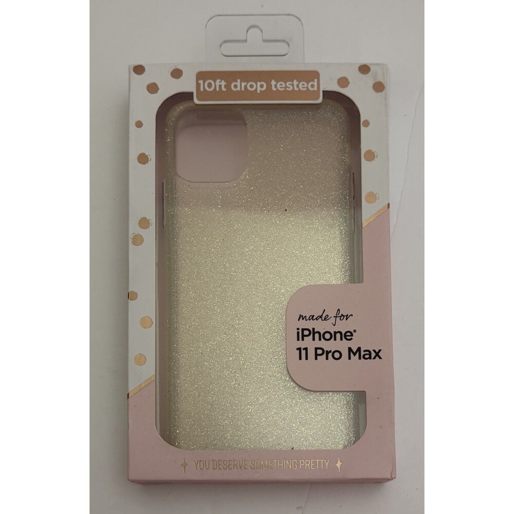 Fellowes iPhone 11 Pro Max case - Waterfall Glitter Bling Rose - 10 ft Drop Test